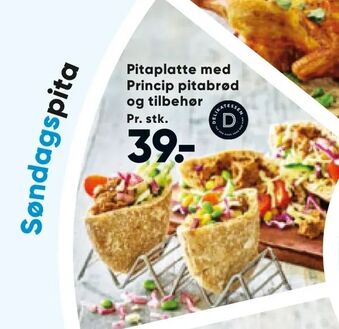 Bilka Pitaplatte med Princip pitabrød og tilbehør tilbud