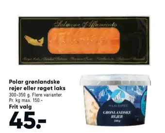 Bilka Polar grønlandske rejer eller røget laks tilbud