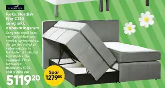 Bilka Nordisk Fjer C120 seng inkl. opbevaringsrum tilbud