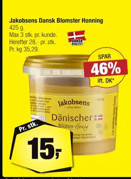 Calle Jakobsens Dansk Blomster Honning tilbud