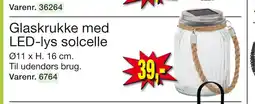 Harald Nyborg Glaskrukke med LED-lys solcelle tilbud
