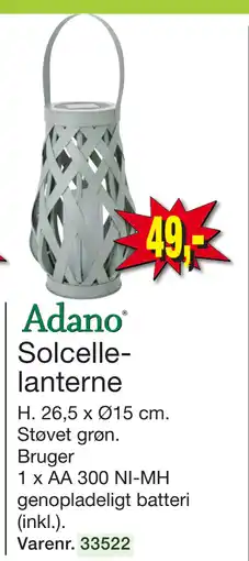 Harald Nyborg Solcellelanterne tilbud