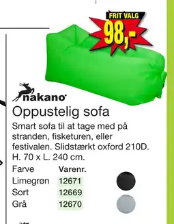 Oppustelig sofa