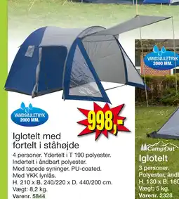 Harald Nyborg Iglotelt med fortelt i ståhøjde tilbud