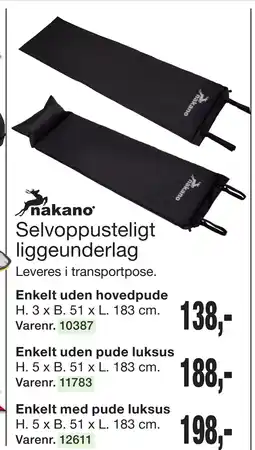 Harald Nyborg Selvoppusteligt liggeunderlag tilbud