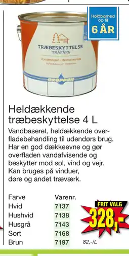 Harald Nyborg Heldækkende træbeskyttelse 4 L tilbud