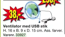 Harald Nyborg Ventilator med USB stik tilbud
