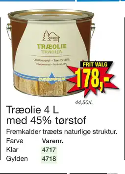 Harald Nyborg Træolie 4 L med 45% tørstof tilbud