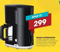 Punkt1 BRAUN KAFFEMASKINE tilbud