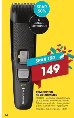 Punkt1 REMINGTON SKÆGTRIMMER tilbud