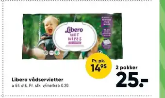 Bilka Libero vådservietter tilbud