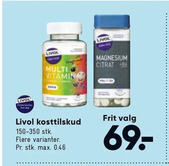 Bilka Livol kosttilskud tilbud