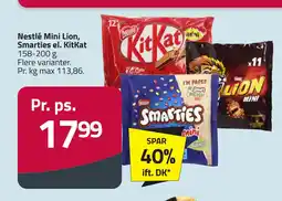 Fleggaard Nestlé Mini Lion, Smarties el. KitKat tilbud