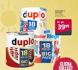 Fleggaard Ferrero Kinder el. Duplo 18 stk tilbud