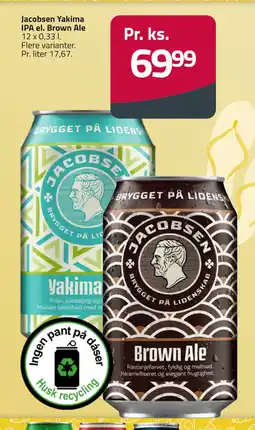 Fleggaard Jacobsen Yakima IPA el. Brown Ale tilbud