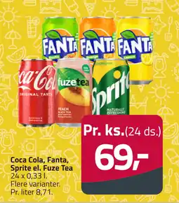 Fleggaard Coca Cola, Fanta, Sprite el. Fuze Tea tilbud