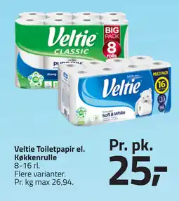 Fleggaard Veltie Toiletpapir el. Køkkenrulle tilbud