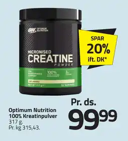 Fleggaard Optimum Nutrition 100% Kreatinpulver tilbud