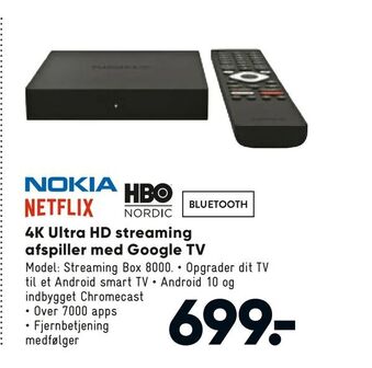 Bilka 4K Ultra HD streaming afspiller med Google TV tilbud