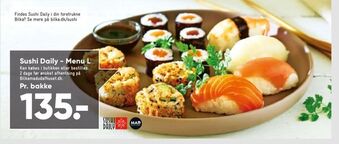 Bilka Sushi Daily - Menu L tilbud