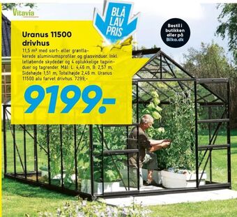 Bilka Uranus 11500 drivhus tilbud