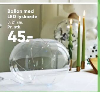Bilka Ballon med LED lyskæde tilbud
