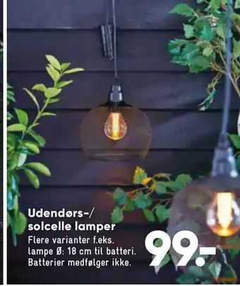 Bilka Udendørs-/ solcelle lamper tilbud
