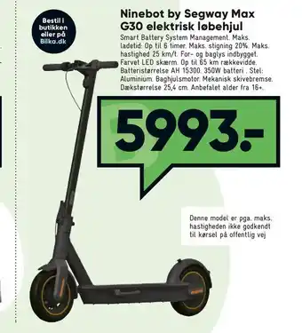 Bilka Ninebot by Segway Max G30 elektrisk løbehjul tilbud