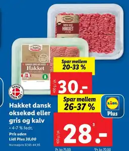 Lidl Hakket oksekød 3-7% tilbud