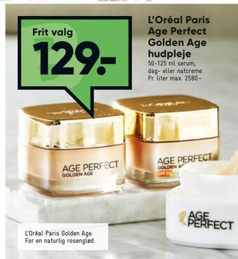 Bilka L'Oréal Paris Age Perfect Golden Age hudpleje tilbud