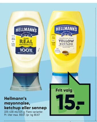 Hellmann's mayonnaise, ketchup eller sennep