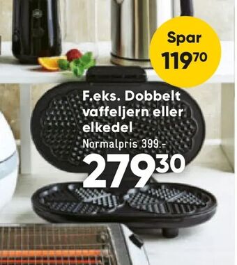 Bilka Dobbelt vaffeljern eller elkedel tilbud