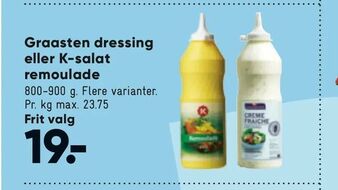 Bilka Graasten dressing eller K-salat remoulade tilbud