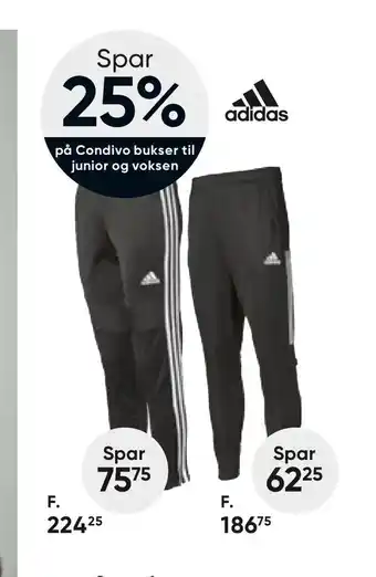 Bilka Condivo bukser til junior og voksen tilbud