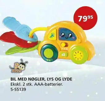 Bil med nøgler, lys og lyde