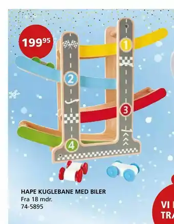 Hape kuglebane med biler