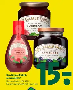 Coop 365 Den Gamle Fabrik marmelade tilbud