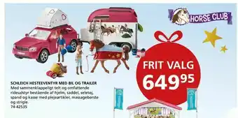 Schleich hesteeventyr med bil og trailer