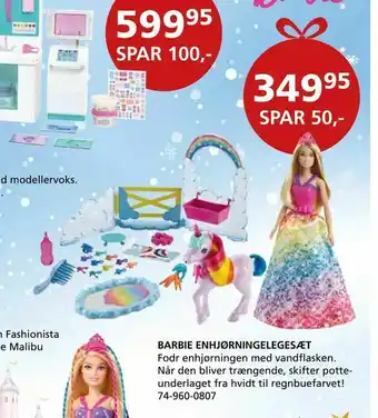 Kon-Tur Barbie enhjørningelegesæt tilbud