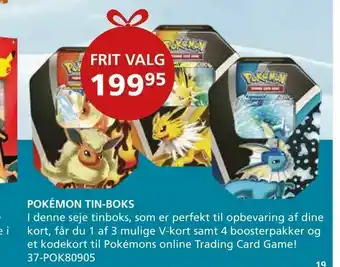 Kon-Tur Pokémon tin-boks tilbud