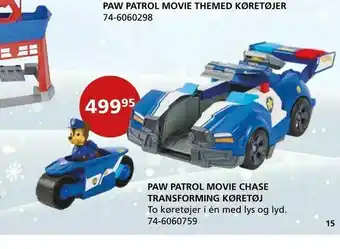 Paw patrol movie chase transforming køretøj