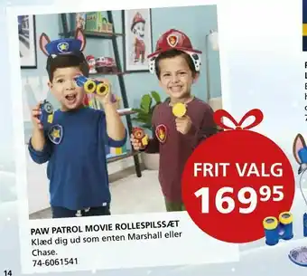 Paw patrol movie rollespilssæt