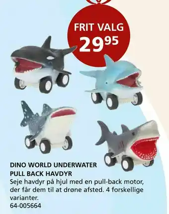 Dino world underwater pull back havdyr