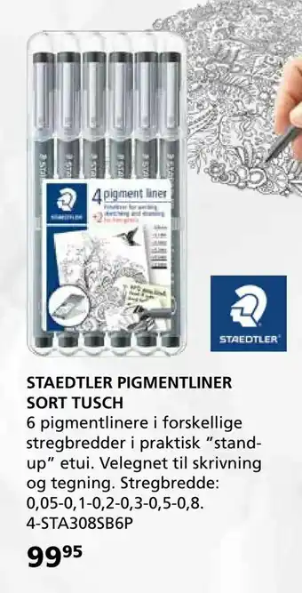 Kon-Tur Staedtler pigmentliner sort tusch tilbud