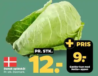 Netto Dansk spidskål tilbud