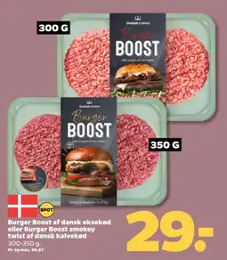 Netto Burger Boost af dansk oksekød eller Burger Boost smokey tilbud