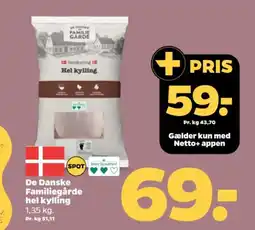 Netto De Danske Familiegårde hel kylling tilbud
