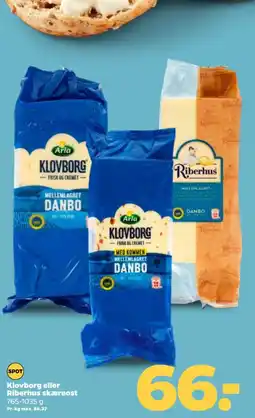 Netto Klovborg eller Riberhus skæreost tilbud