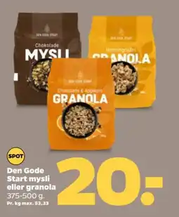 Netto Den Gode Start mysli eller granola tilbud