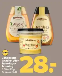 Netto Jakobsens akacie- eller hverdags- honning tilbud